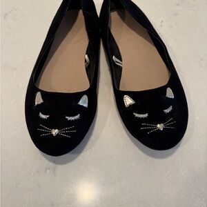 The Children's Place Black Cat Face Dress Shoes Size 5